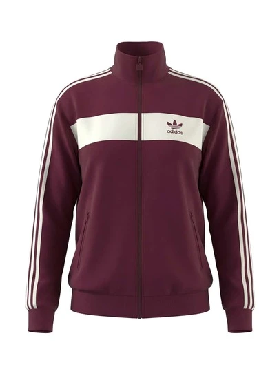 Adidas Originals Women's Colorblock Track Top Maroon