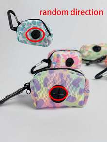 1 hộp đựng túi rác in hình dành cho thú cưng khi đi dạo, túi đựng phân chó thời trang, kẹp giữ túi rác trên dây xích. - Nhiều màu - Xem 9