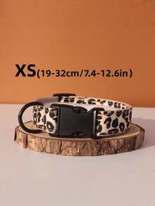 Jungle Animal Print Dog Collar | Leopard/Zebra/Lion Pattern Adjustable Soft Nylon Pet Collar With Quick Release Buckle | For Small Medium Dogs XS/S - Multicolor - View 2