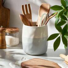 Creative And Personalized Ceramic Storage Jar, Household Kitchenware Tool Holder, Kitchen Shovel, Knife And Fork Storage Jar, Ceramic Jar, Tableware Storage Jar, Storage Bucket, Chopstick Holder - Multicolor - View 1