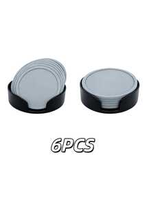 1/3/6 miếng lót cốc silicon màu xám, đệm ly chịu nhiệt, bảo vệ bàn cà phê & quầy bar, lót cốc nóng, quà tặng Giáng sinh. - Xám - Xem 9
