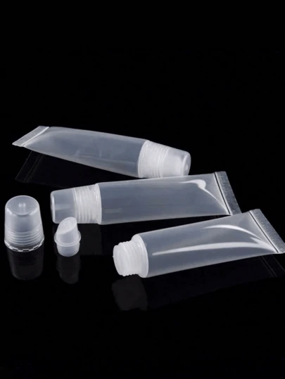 1/6/10/20 pièces Mini tubes à brillant à lèvres vides, souples et transparents de 5/10 ml, contenants portables de brillant à lèvres à DIY, outils d'emballage cosmétique, convient pour les femmes/filles, le maquillage, peu coûteux, la décoration de la chambre, la coiffeuse, les voyages, les accessoires de maquillage, les bas de Noël, les outils de maquillage, les cadeaux, les cadeaux pour femmes, les cadeaux de Noël, les concours, les voyages, les articles peu coûteux, les articles de voyage essentiels