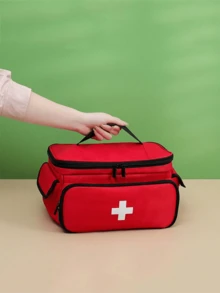 1 túi y tế du lịch, túi đựng dụng cụ sơ cứu tại nhà, túi đựng thuốc nhỏ, bộ dụng cụ cấp cứu gia đình, hộp đựng vật tư y tế. - Đỏ - Xem 1