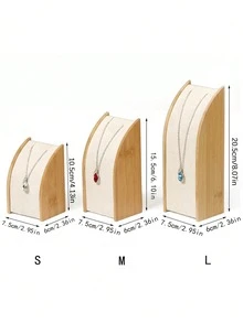 全新实木项链展示架，珠宝架，吊坠架，弧形珠宝展示道具，珠宝包装 - 彩色 - 查看 2