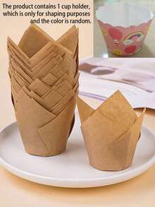 50 chiếc giấy lót bánh cupcake hình hoa tulip, cốc nướng bánh muffin, cốc chống cháy, cốc nướng dùng một lần và chịu nhiệt độ cao, khay giấy chống dầu mỡ cho ngày tựu trường - Nhiều màu - Xem 15