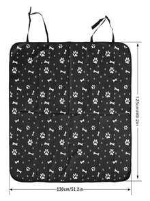 1pc Waterproof Pet Car Seat Cover Back Seat Protector Mat 130x110cm Black For Dog Cat Travel Auto Rear Seat Cushion Pet Carrier Accessories - Black - View 3