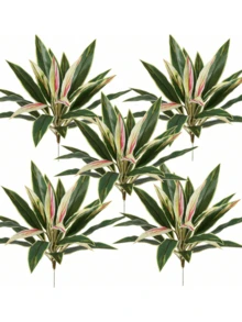 1/2 株大型紫色波士顿蕨人造植物，有 12/17 片叶子，雨林主题，适用于婚礼、派对、庭院、酒店、摄影和生日礼物，是圣诞节、万圣节、感恩节、新年和情人节的绝佳装饰品。 - white&Green&Red - 查看 3