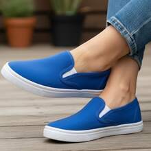 Women Wide Fit Sneakers - Royal Blue - View 4