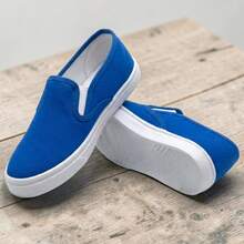 Women Wide Fit Sneakers - Royal Blue - View 3