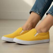 Women Wide Fit Sneakers - 黃色 - 查看 4
