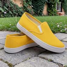 Women Wide Fit Sneakers - 黃色 - 查看 2