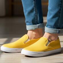 Women Wide Fit Sneakers - 黃色 - 查看 3