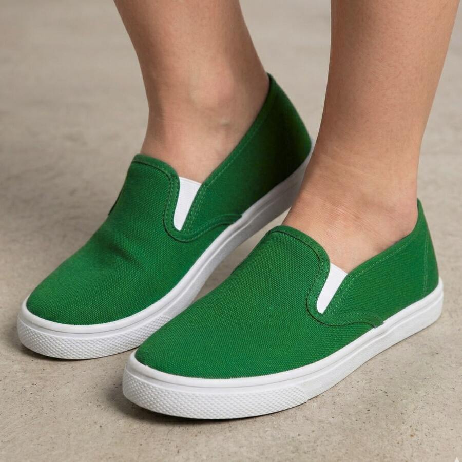 Women Wide Fit Sneakers - 墨綠色 - 查看 1