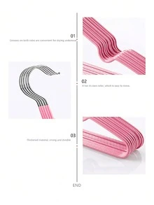 1 Gói 20 Móc Treo Quần Áo Nội Thất Phòng Ngủ, Móc Treo Quần Áo Vô Hình Tối Giản, Móc Treo Quần Áo Bằng Kim Loại Chống Trượt, Có Rãnh, Bề Mặt Nhựa Nhúng, Dành Cho Người Lớn. - Nhiều màu - Xem 4