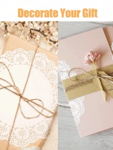 100pcs Round White Paper Doilies,Disposable Baking Lace Paper Doilies, For Crafts, Tableware Decor, Parties, Wedding, Cakes, Desserts,Baked, Grilled, Fried Food - White - View 6