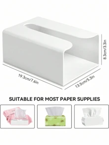 1pc Wallmount Tissue Box, Creativity Damage Free Paper Towel Holder For Living Room, Bathroom, Kitchen, Suitable For Various Small & Medium Sized Paper Towels - Multicolor - View 3