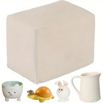 500g 1.1lb Đất sét mềm, đất sét nặn, đất sét gốm, đất sét điêu khắc, đất sét thủ công cho học sinh, đất sét vàng không cần nung, đất sét trắng, đất sét làm gốm, đất sét trắng tự nhiên đặc biệt, đất sét tự khô, đất sét nặn đa năng, đất sét nặn cho người lớn, đất sét điêu khắc, đất sét nghệ thuật gốm sứ, đồ thủ công tự làm.