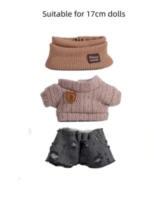 1PC Cute Fashion Daily Wear Outfit Set With Shoes Accessories For Mini Art Designer Doll Dress Up Gift – Soft Fabric Casual Clothes, Easy To Wear & Take Off, Perfect Replacement Costume For Small Collectible Figurines, Ideal Birthday Holiday Present & Room Display Decoration For Decorations Lovers - multicolor - View 3