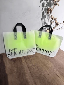 50 Stück Plastik Handtaschen Set, wasserdicht, verstärkt, tragbar, großer Kapazität, Geschenktüten für Geburtstag, Hochzeit, Party, Frauen Kleidung Verpackung, Feiertags Einkaufs Zubehör, Viral - Mehrfarbig - Übersicht 5