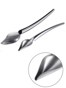 1个不锈钢巧克力勺，蛋糕烘焙DIY工具蛋糕装饰过滤勺，用于烘焙 - 銀色 - 查看 4
