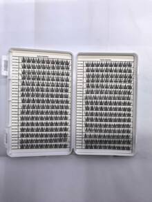 Bộ 320 lọn mi giả uốn cong chữ C tự làm, kiểu dáng tự nhiên, hoạt hình, mềm mại, nhiều độ dài 11-13mm, dành cho người mới bắt đầu, có thể tái sử dụng. - C - Xem 4