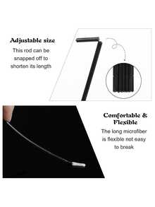 400 Micro Cotton Swabs For Eyelash Extension, Disposable Eyelash Extension Supplies, With A 2 Mm Micro Brush Head, A Precision Micro Brush, And A Micro Applicator Brush With An Extra-Fine Fiber Brush Head (200 White Swabs And 200 Black Swabs) - Multicolor - View 3