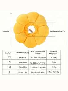 Cute Sunflower Shaped Pet Cone Collar - Bite Proof Elizabethan Collar For Dogs And Cats, Soft Comfy Recovery Collar Alternative, Adjustable Anti-Lick Cat Cone For , Funny Pet Head Cone Accessory - Yellow - View 6