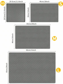 Silicone Many Paw Prints Pet Placemat - Grey - View 3