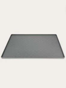 Silicone Many Paw Prints Pet Placemat - Grey - View 10