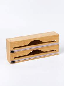 1 Bamboo-Based Food Storage Bag Dispenser, Aluminum Foil Dispenser, Food Storage Rack, Suitable For Kitchen - Back-To-School Season. - Multicolor - View 10