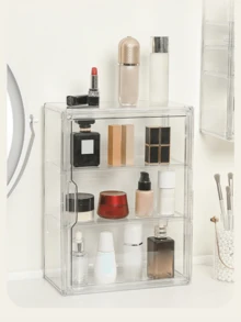 Caja acrílica transparente moderna a prueba de polvo | Soporte de exhibición de almacenamiento con ventana de visualización | Para exhibir figuras - Multicolor - Ver 5