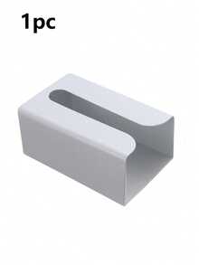 1pc Wallmount Tissue Box, Creativity Damage Free Paper Towel Holder For Living Room, Bathroom, Kitchen, Suitable For Various Small & Medium Sized Paper Towels - Multicolor - View 6