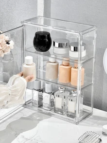 Caja acrílica transparente moderna a prueba de polvo | Soporte de exhibición de almacenamiento con ventana de visualización | Para exhibir figuras - Multicolor - Ver 4