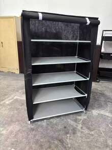10-Tier Shoe Rack With Dust Cover, Non-Woven Fabric, Space-Saving, High Capacity, Easy Assembly, Portable Shoe Cabinet, Suitable For Entryway, Storage Shelf, Home & Dorm, Shoe Organization, Shoe Storage, Shoe Rack, Room Decor, Shelving - Multicolor - View 7