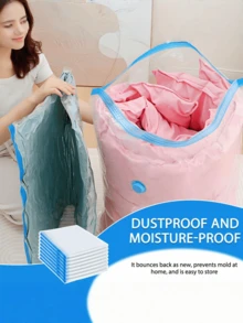 Large Vacuum Storage Bags, Vacuum Seal Bags For Clothing With Hand Pump, 80% Space Saver Bags For Clothes, Pillows, Comforters And Blankets, Home Travel Essentials - Multicolor - View 6