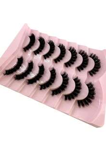 7 Cặp mi giả DD Curl Russian Volume mềm mại, 3D, hiệu ứng mắt mèo, dài và dày 8D cho trang điểm mắt ấn tượng. - màu đen - Xem 4