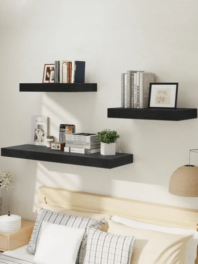 1 chiếc kệ treo tường cỡ lớn, dung tích lớn, kiểu dáng hiện đại, màu trắng, thích hợp để trưng bày, lưu trữ đồ đạc trong phòng ngủ, phòng khách, nhà bếp, văn phòng, trang trí nhà cửa.