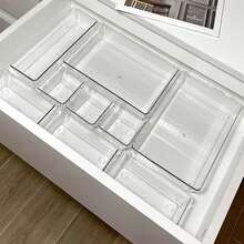 Transparent Drawer Organizer, Makeup Storage Box, Drawer-Style Categorized Storage Box, Desktop Categorized Storage Box - Perfect For Keeping Face Masks, Lipsticks, Perfumes, Makeup Brushes, Eyeshadows, Skincare Products, Kitchen Utensils, Snacks,  Room Decor, Home Decor, Bathroom Decor, Dresser Organizer, Room Decorations - Multicolor - View 6