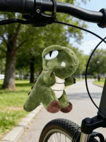 POKOJA LAND 1个毛绒绿色恐龙钥匙扣，填充动物玩具，背包挂件，钥匙圈，男孩女孩礼物，生日、情人节、圣诞节，春夏皆宜 - 彩色 - 查看 9