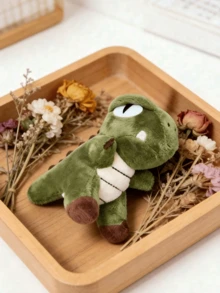 POKOJA LAND 1个毛绒绿色恐龙钥匙扣，填充动物玩具，背包挂件，钥匙圈，男孩女孩礼物，生日、情人节、圣诞节，春夏皆宜 - 彩色 - 查看 6