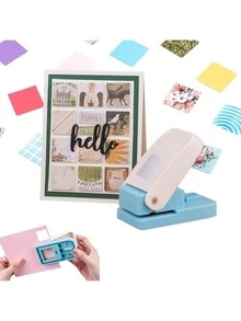 1pc Square Hole Punch, 1-Inch Lever-Type Paper Hole Punch, Portable Manual Square Stamp Craft Hole Punch, Suitable For Craft Card Making, DIY Projects, Gifts, Stationery, Greeting Cards And Other Artistic And Fun Projects. - one-size - View 2