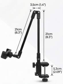 WOWSSYO Foldable Phone & Tablet Stand, Adjustable Carbon Steel Arm With 360° Rotating Base, Easy Storage, Suitable For Desk And Bed - Multicolor - View 9
