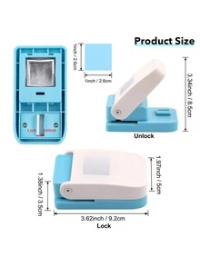 1pc Square Hole Punch, 1-Inch Lever-Type Paper Hole Punch, Portable Manual Square Stamp Craft Hole Punch, Suitable For Craft Card Making, DIY Projects, Gifts, Stationery, Greeting Cards And Other Artistic And Fun Projects. - one-size - View 3