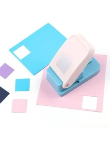 1pc Square Hole Punch, 1-Inch Lever-Type Paper Hole Punch, Portable Manual Square Stamp Craft Hole Punch, Suitable For Craft Card Making, DIY Projects, Gifts, Stationery, Greeting Cards And Other Artistic And Fun Projects. - one-size - View 7