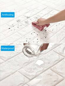 10M 5M 3M 2M 1M 3D Brick Wall Sticker Self Adhesive Waterproof Removable DIY Wallpaper For Bedroom Living Room TV Backdrop Home Decor - multicolor - View 2