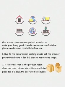 1PC Dog/Cat Bed, Suitable For Small/Medium/Large Dogs, All Season, Scratch & Bite Resistant, Machine/Hand Washable, Soft & Comfortable Fabric, Waterproof & Anti-Slip, Pet Sleeping Mat (Refer To Size Chart In Detail Images) - Beige - View 2
