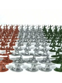 12 Different Plastic Toy Soldier Villain Military Model Sets - Soldiers - Army - Random Styles Upon Shipment. - Multicolor - View 2