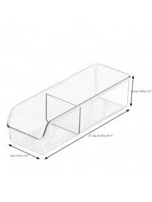 2Pcs Multifunctional Transparent Storage Box, Space-Saving Organizer For Tea Bags & Spices, Essential Kitchen Countertop Storage - Transparent - View 2