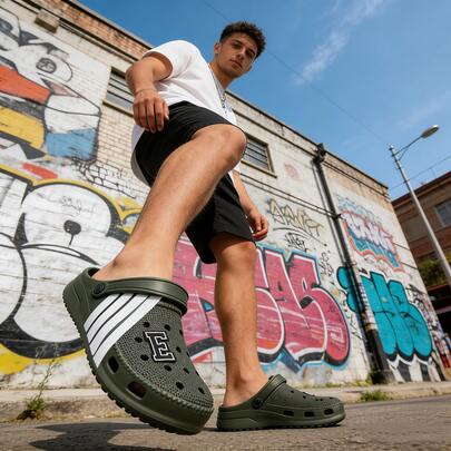 Sandalias con diseño de letras a la moda, en EVA, ajustables, que permiten la transpiración, antideslizantes, versátiles para usar dentro y fuera de casa