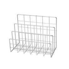 1 pieza Estantería metálica minimalista moderna con 3 cestas de almacenamiento, organizador de revistas y periódicos de estilo nórdico rectangular para decoración de oficina en el hogar - Multicolor - Ver 14